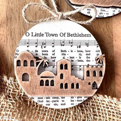 Music Sheet Nativity Ornament