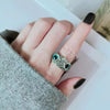 Demon Eye Owl Ring Adjustable