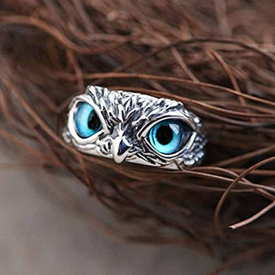 Demon Eye Owl Ring Adjustable