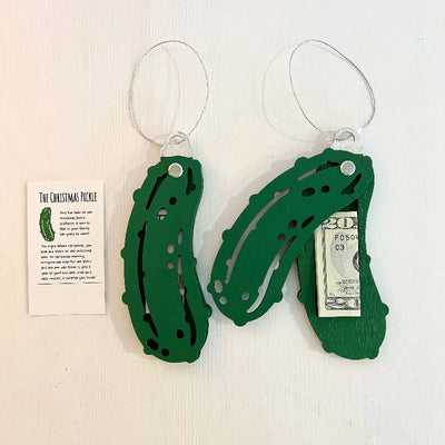 Christmas Pickle Money Holders Gift