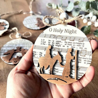 Music Sheet Nativity Ornament