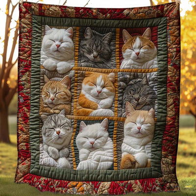 Sleeping Royal Cat Blanket - D200 - Premium Blanket