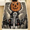 Skull Pumpkin - B177 - Halloween Premium Blanket