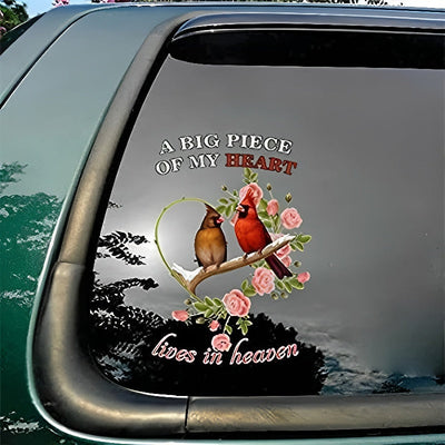 Cardinal Sticker - My Big Piece of Heart Decal