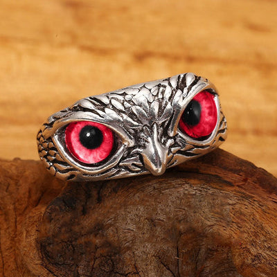 Demon Eye Owl Ring Adjustable