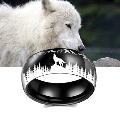 Wolf Couple Ring