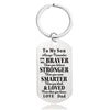 Always Remember You Are Braver Than You Believe - Inspirational Keychain - A918