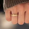 Let God Be In Control Golden Cross Ring