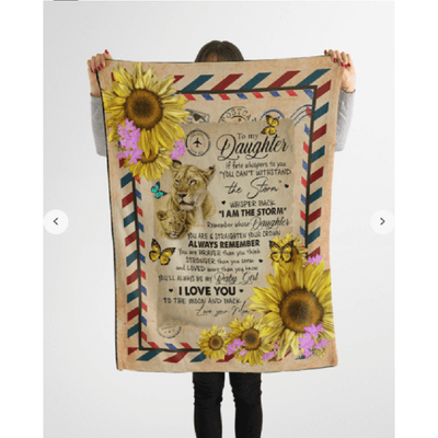 To My Daughter - From Mom - Lion Love A298 - Premium Blanket