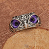 Demon Eye Owl Ring Adjustable