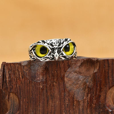 Demon Eye Owl Ring Adjustable