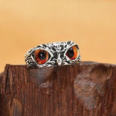 Demon Eye Owl Ring Adjustable