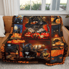 Black Cat A238 Halloween Blanket