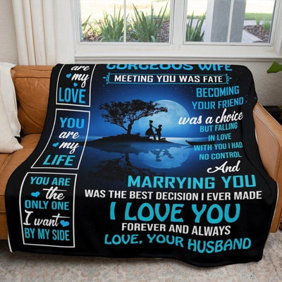 To My Wife - From Husband - A332 - Premium Blanket