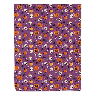 Pumpkin Skull - A517 - Halloween Premium Blanket