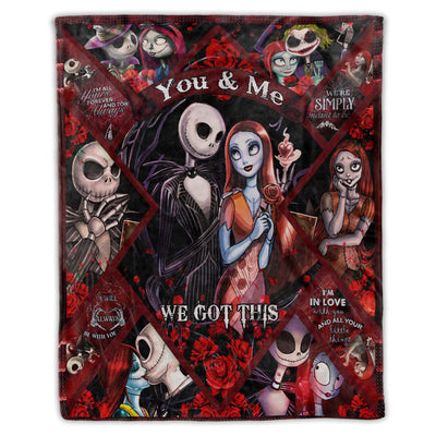 Personalized Nightmare Before Christmas Blanket, Couple Blanket