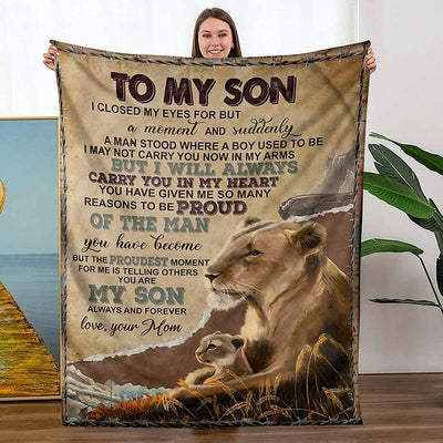 To My Son - From Mom - A933 - Lion Premium Blanket