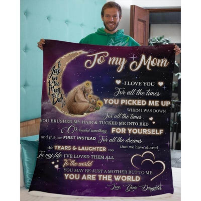 To My Mom - From Daughter - BearBlanket - A320 - Premium Blanket