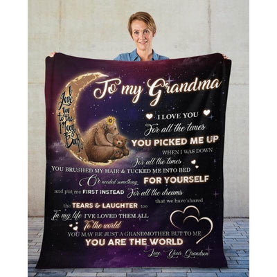 To My Grandma - From Grandson - BearBlanket - A320 - Premium Blanket