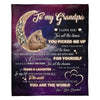 To My Grandpa - From Grandson - BearBlanket - A320 - Premium Blanket