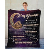 To My Grandpa - From Grandson - BearBlanket - A320 - Premium Blanket