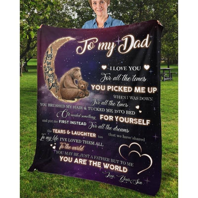 To My Dad - From Son - BearBlanket - A320 - Premium Blanket