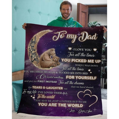 To My Dad - From Son - BearBlanket - A320 - Premium Blanket