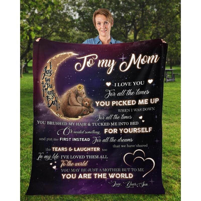 To My Mom - From Son - BearBlanket - A320 - Premium Blanket