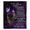 To My Mom - From Daughter - Butterfly A319 - Premium Blanket