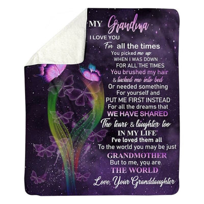 To My Grandma - From Granddaughter - A319 - Premium Blanket