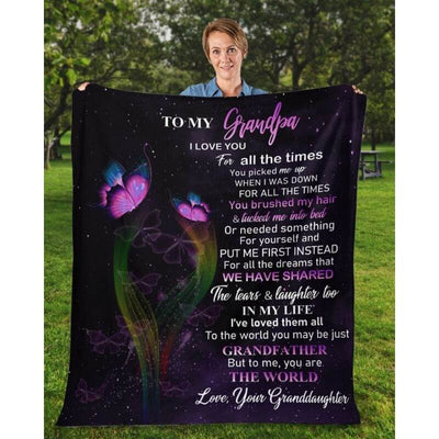 To My Grandpa - From Granddaughter - A319 - Premium Blanket