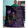 To My Grandma - From Grandson - Butterflyblanket - A319 - Premium Blanket