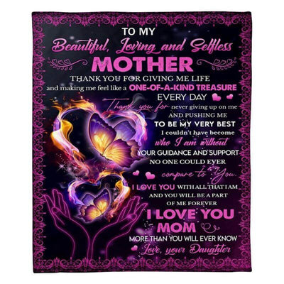 To My Mom - From Daughter  - A370 - Premium Blanket