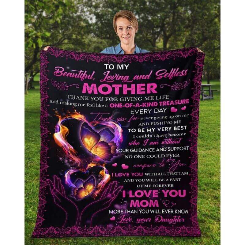 To My Mom - From Daughter  - A370 - Premium Blanket