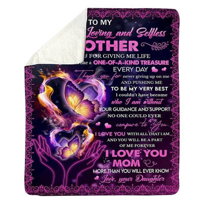 To My Mom - From Daughter  - A370 - Premium Blanket