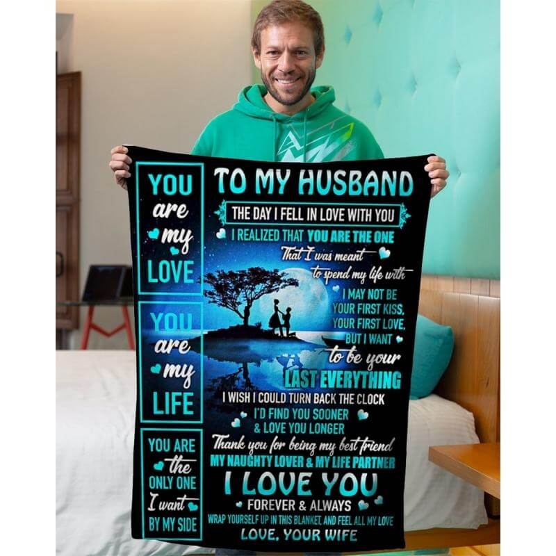 To My Husband - From Wife - A334 - Premium Blanket