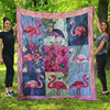 Tropical Bliss Flamingo Blanket - D219 - Premium Blanket