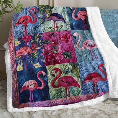 Tropical Bliss Flamingo Blanket - D219 - Premium Blanket