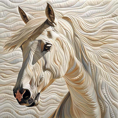 White Horse Blanket - D223 - Premium Blanket