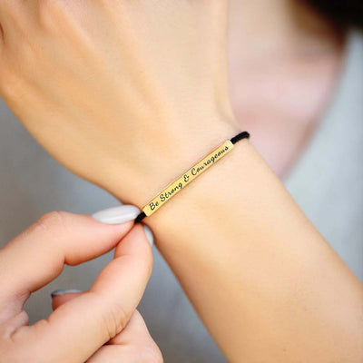 Be Strong And Courageous Tube Bracelets