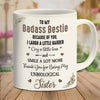 Because Of You I Laugh A Little Harder Friendship Mug