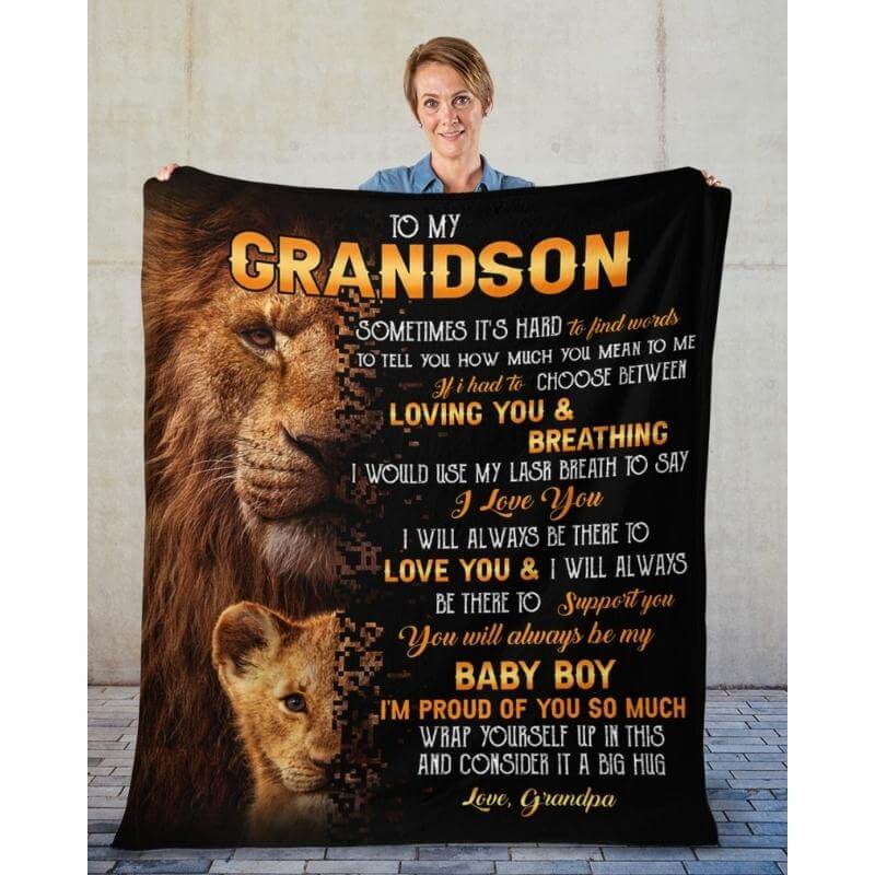 To My Grandson - From Grandpa - A322 - Premium Blanket