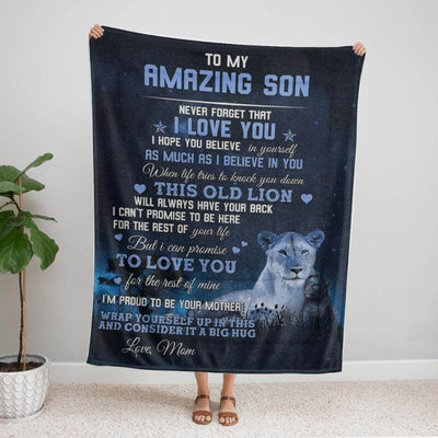 To My Son - From Mom - Lion A333 - Premium Blanket