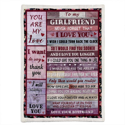 To My Girlfriend - From Boyfriend - B200 - Premium Blanket