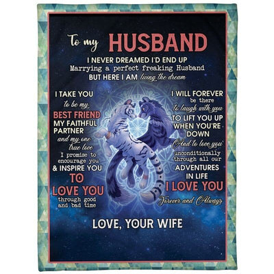 To My Husband - From Wife - F027 - Premium Blanket