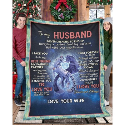 To My Husband - From Wife - F027 - Premium Blanket