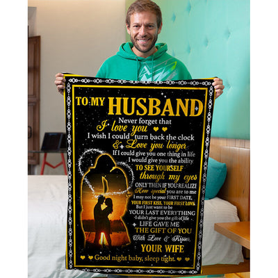 To My Husband - From Wife - A519 - Premium Blanket