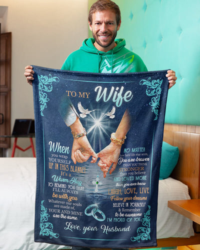 To My Wife - Husband A311 - Premium Blanket