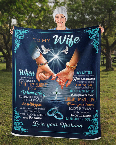 To My Wife - Husband A311 - Premium Blanket