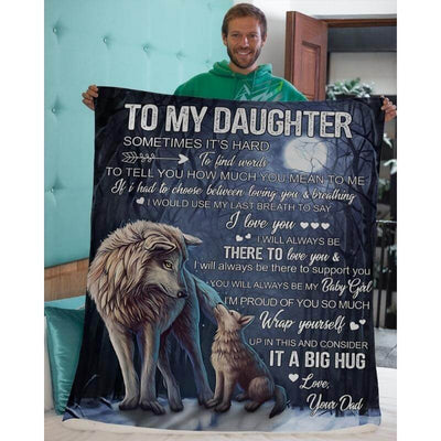 To My Daughter - From Dad - A323 - Premium Blanket